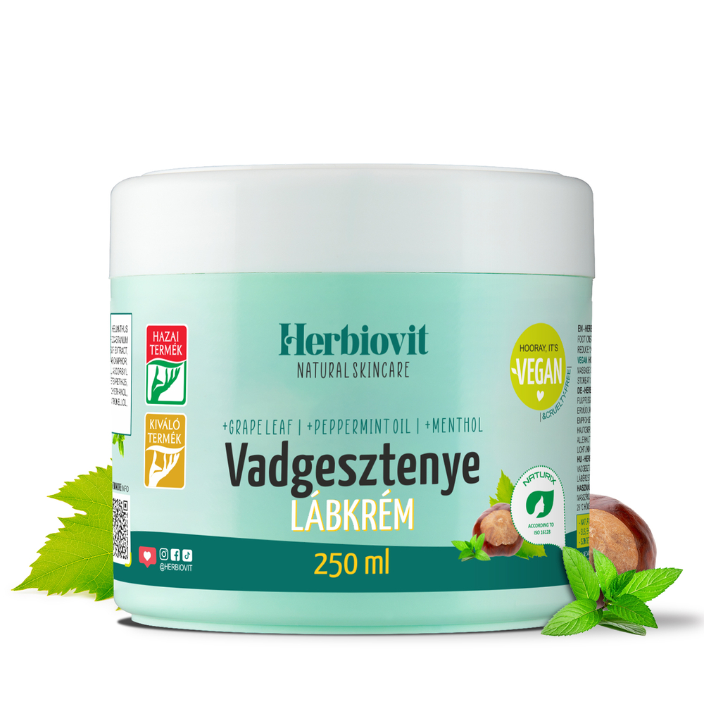 Herbiovit Vadgesztenye lábkrém nehéz lábérzet és visszerek ápolására (250 ml)