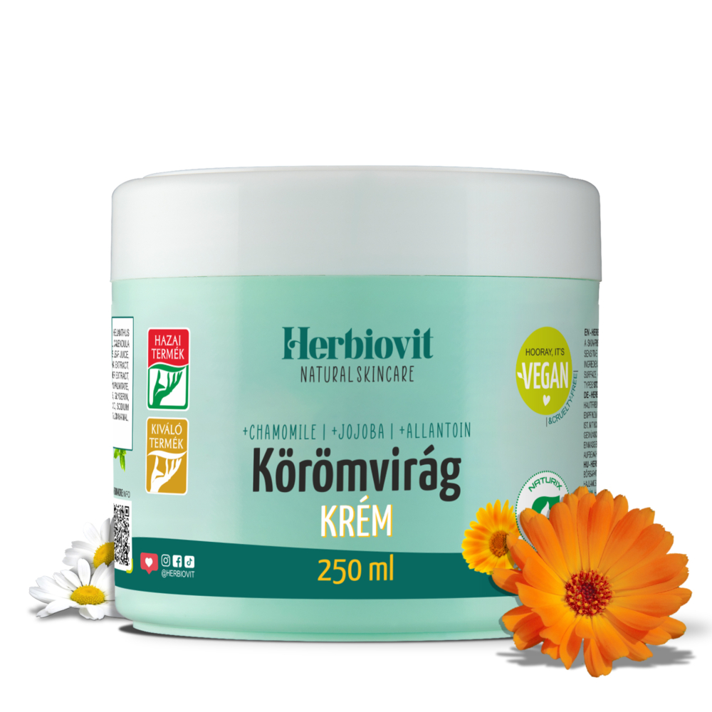 Herbiovit Körömvirág krém érzékeny és kipirosodott bőr ápolására (250 ml)